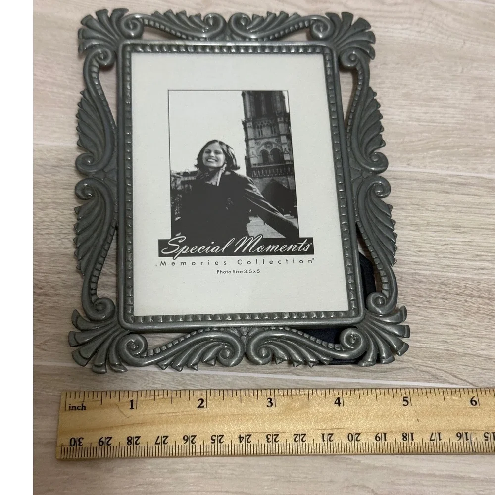 Special Moments Ornate Pewter Gray Scrollwork 3.5x5‎ Picture Frame Memories Coll